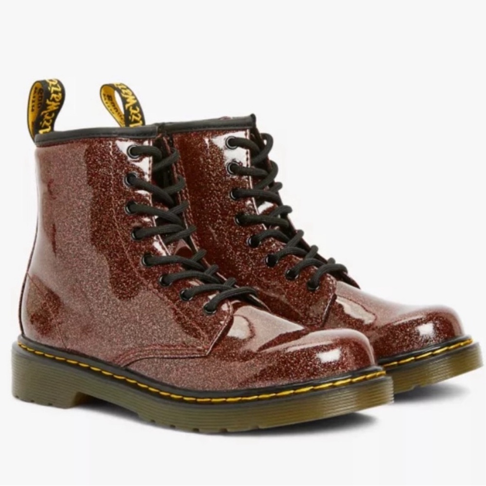 Dr. Martens Glitter Brown maroon Boots: